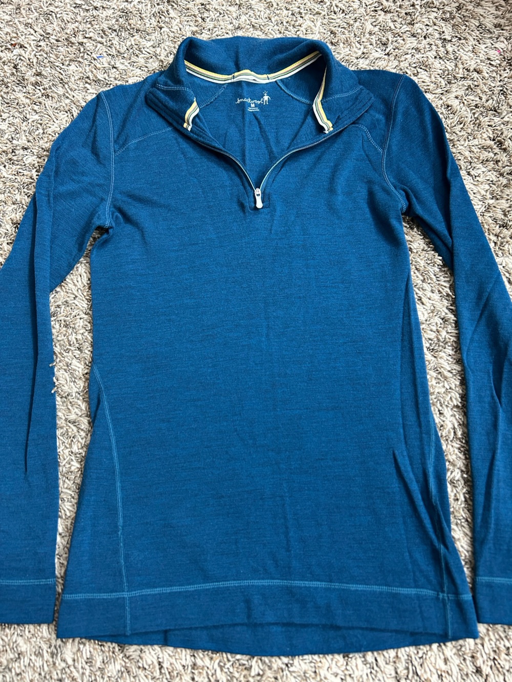 Smartwool Classic Thermal Merino Base Layer 1/4 Zip Sz M